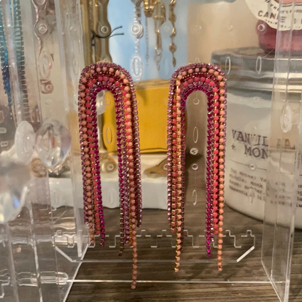 Hair Candy by again Pink Earrings